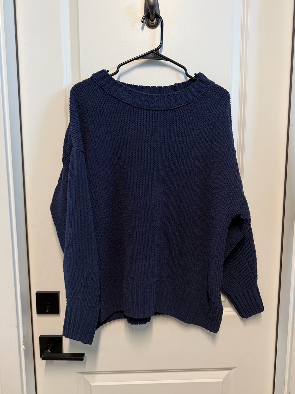 Aerie Navy Blue Chunky Knit Oversized Sweater S Cozy Teacher Back to School Fall
